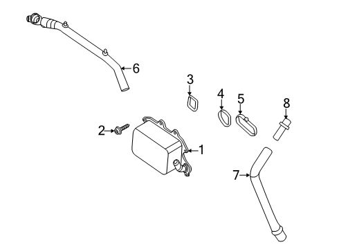 2021 Ford F-250 Super Duty Oil Cooler Diagram 1