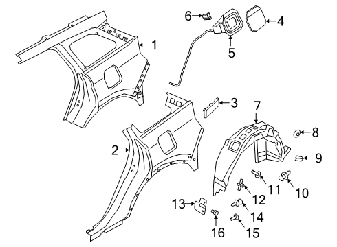 2021 Lincoln Corsair HOUSING - FUEL TANK FILLER PIP Diagram for LJ7Z-7827936-F