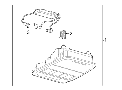 2022 Ford Mustang Mach-E Overhead Console Diagram