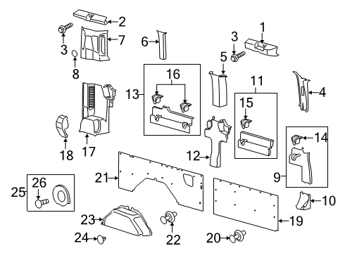 2020 Ford Transit Interior Trim - Side Panel Diagram 17