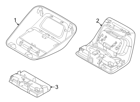 2022 Ford E-Transit Overhead Console Diagram 1