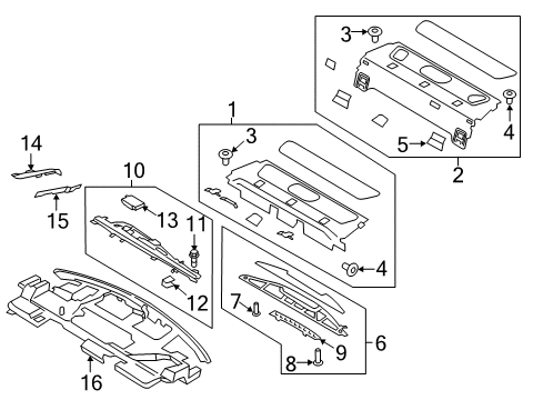 2020 Lincoln Continental Interior Trim - Rear Body Diagram 1