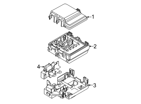 2023 Ford Escape PANEL ASY - FUSE JUNCTION Diagram for PZ1Z-14A068-B