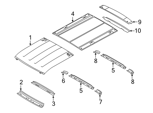 2021 Ford Transit Roof & Components Diagram 2