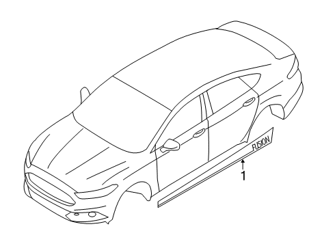 2019 Ford Police Responder Hybrid Stripe Tape Diagram