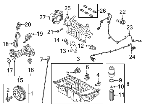 2018 Ford Fusion INDICATOR ASY - OIL LEVEL Diagram for FT4Z-6750-C