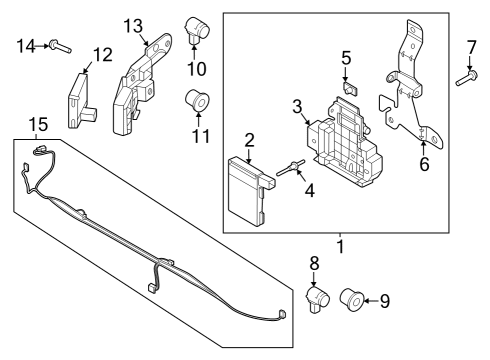 2022 Ford F-150 Lightning BEZEL Diagram for NL3Z-15C872-EAPTM