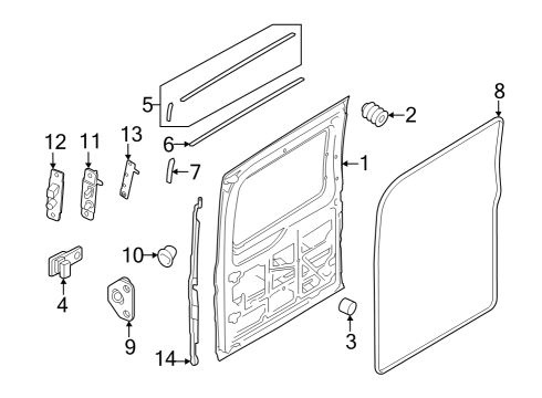 2023 Ford E-Transit Door & Components Diagram 5