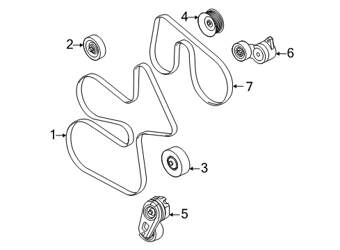 2021 Ford F-250 Super Duty Belts & Pulleys Diagram 4