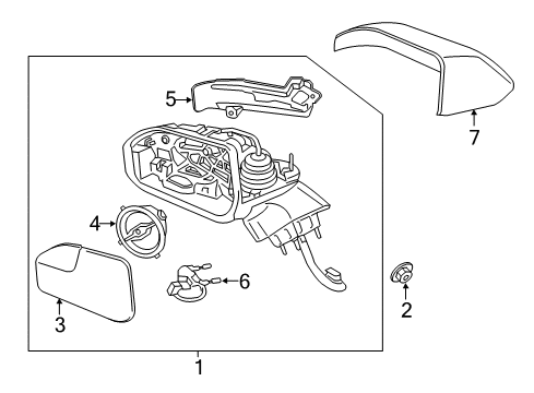 2020 Lincoln MKZ Outside Mirrors Diagram