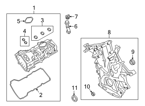 2023 Ford Police Interceptor Utility Valve & Timing Covers Diagram 2