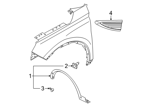 2020 Lincoln Corsair Exterior Trim - Fender Diagram