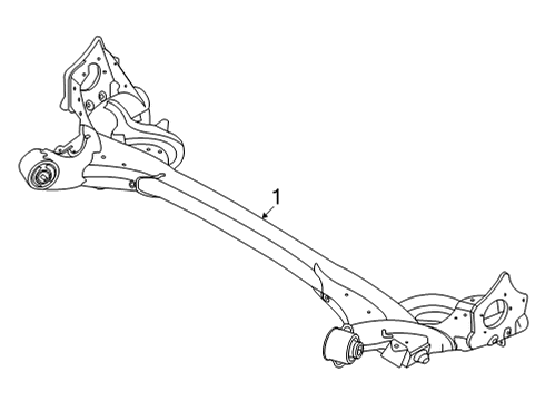 2023 Ford Maverick Rear Suspension, Lower Control Arm, Stabilizer Bar, Suspension Components Diagram 3