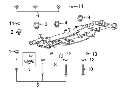 2023 Ford F-150 Frame & Components Diagram 1