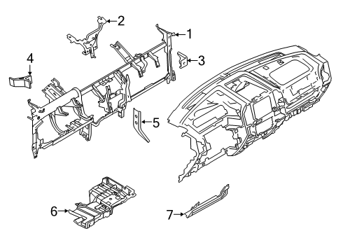 2020 Ford Expedition Cluster & Switches, Instrument Panel Diagram 3