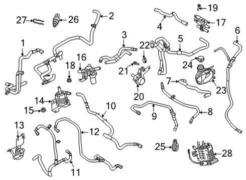 2021 Ford Mustang Mach-E HOSE Diagram for LJ9Z-8A577-A