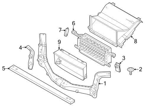 2022 Ford F-150 Lightning REINFORCEMENT Diagram for NL3Z-8A284-B