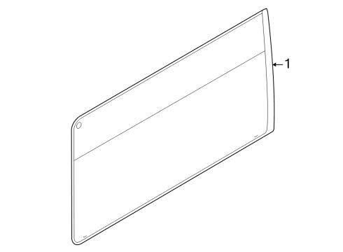 2022 Ford E-Transit Glass - Side Door Diagram 2