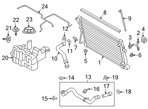 2021 Ford F-250 Super Duty HOSE - OVERFLOW Diagram for LC3Z-8075-PA