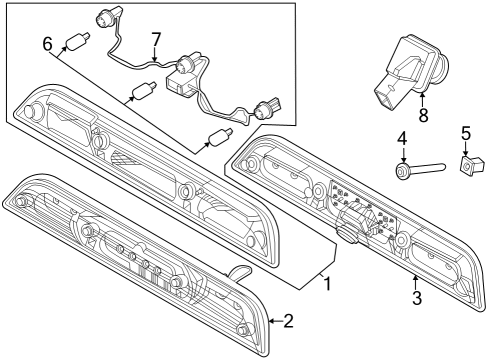 2023 Ford F-250 Super Duty Bulbs Diagram 4