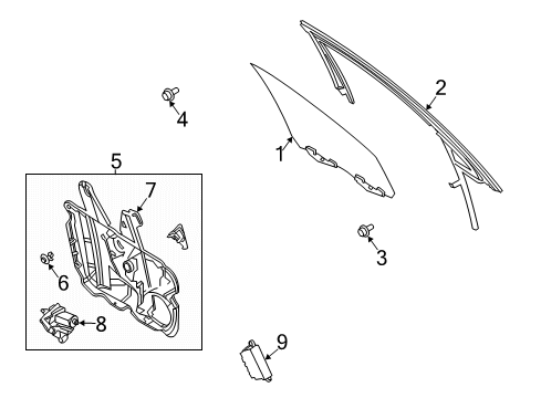 2023 Lincoln Corsair GLASS Diagram for LJ7Z-7821411-A