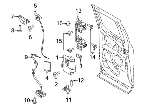 2023 Ford F-150 Rear Door Diagram 8