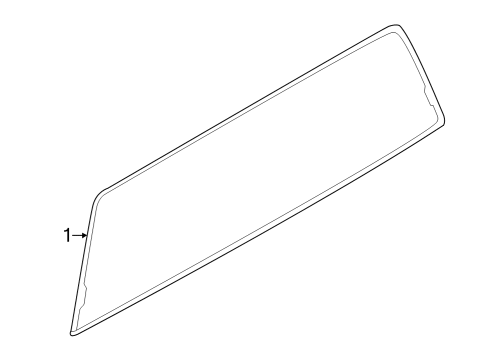 2023 Ford F-150 Lightning Glass & Hardware - Back Glass Diagram 1