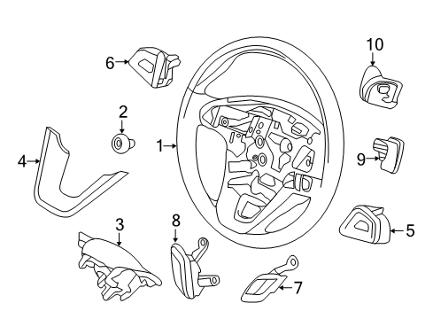 2020 Lincoln MKZ Steering Wheel & Trim Diagram