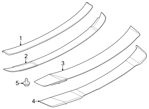 2024 Ford Mustang Rear Spoiler Diagram 1