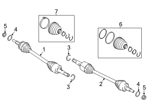 2023 Ford Expedition Axle Shaft - Rear Diagram