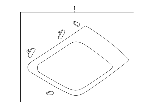 2019 Ford Police Interceptor Utility Quarter Panel - Glass & Hardware Diagram