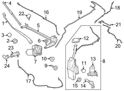 2023 Ford Mustang Mach-E Wipers Diagram 3