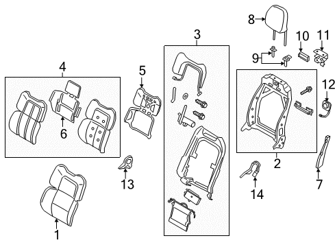 2021 Lincoln Navigator COVER ASY - SEAT BACK Diagram for ML7Z-7864417-TD