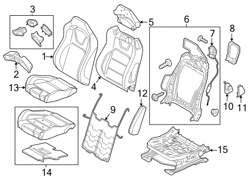 2024 Ford Mustang COVER ASY - SEAT CUSHION Diagram for PR3Z-6362901-AC