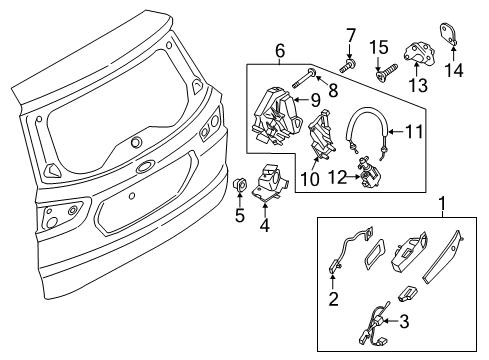 2020 Ford EcoSport Cargo Door Diagram 3