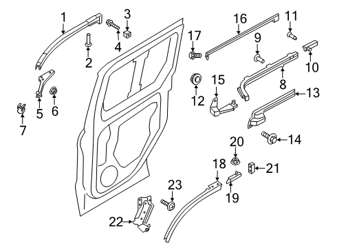 2023 Ford Transit Connect Door Hardware Diagram 1