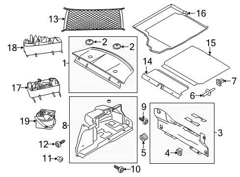 2023 Ford Mustang Interior Trim - Rear Body Diagram 2