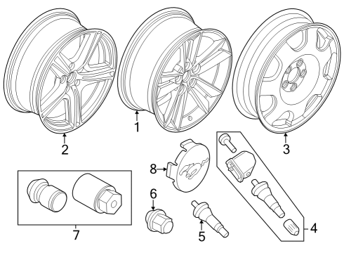 2024 Ford Mustang Wheels & Trim Diagram 2