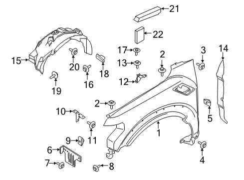 2021 Ford Expedition Fender & Components Diagram