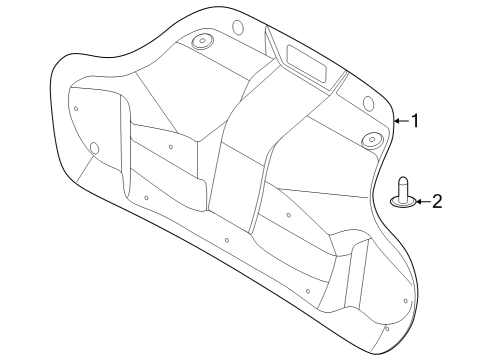 2024 Ford Mustang PANEL ASY - DOOR TRIM Diagram for PR3Z-7645594-BA