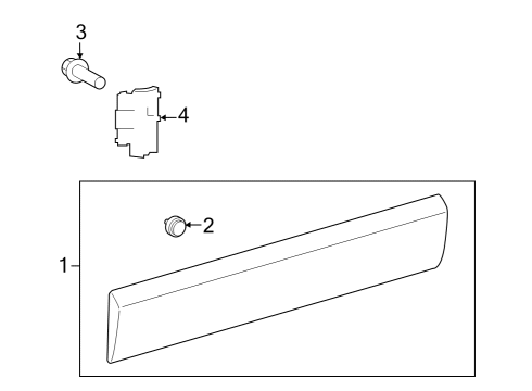 2022 Ford E-Transit Exterior Trim - Side Door Diagram 2