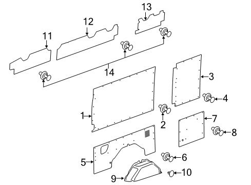 2022 Ford Transit Interior Trim - Side Panel Diagram 7