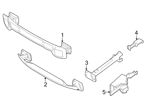 2023 Ford E-Transit Bumper & Components - Front Diagram 1