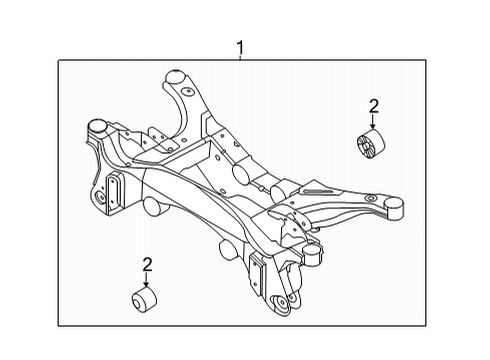 2022 Ford Maverick CROSS MEMBER ASY Diagram for NZ6Z-5035-A