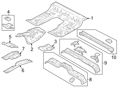 2024 Ford F-350 Super Duty Floor Diagram 2