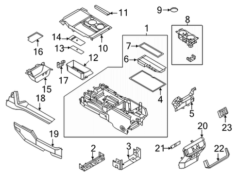 2022 Ford F-150 PANEL - INSTRUMENT Diagram for ML3Z-1504608-CC