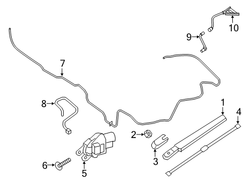 2022 Ford Edge Wiper & Washer Components Diagram 1