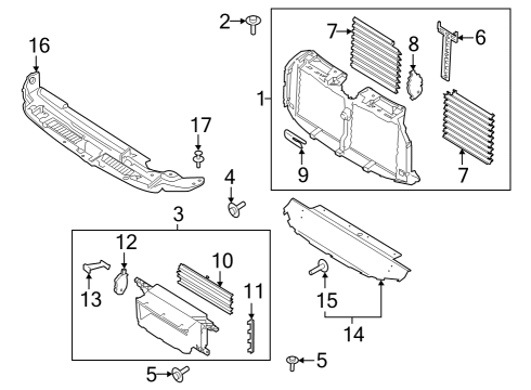 2023 Lincoln Navigator DEFLECTOR - AIR Diagram for NL7Z-19E525-A