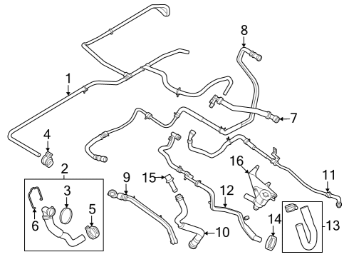 2023 Ford F-250 Super Duty Hoses, Lines & Pipes Diagram 2