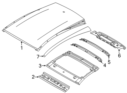 2021 Ford Mustang Mach-E Roof & Components Diagram 2